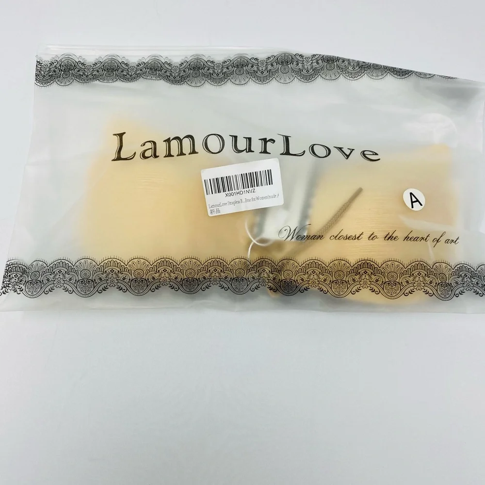 NWT Lamour Love Strapless Laceup in Nude Size A or Size C